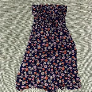 Strapless dress floral print xhilaration size S